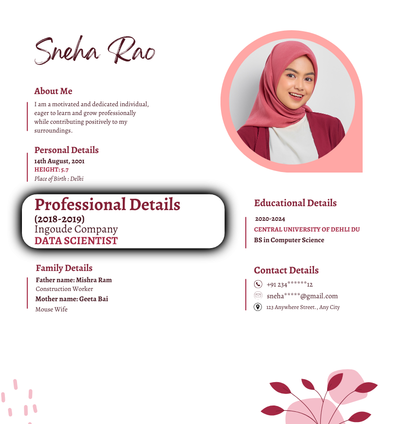 Professional Details